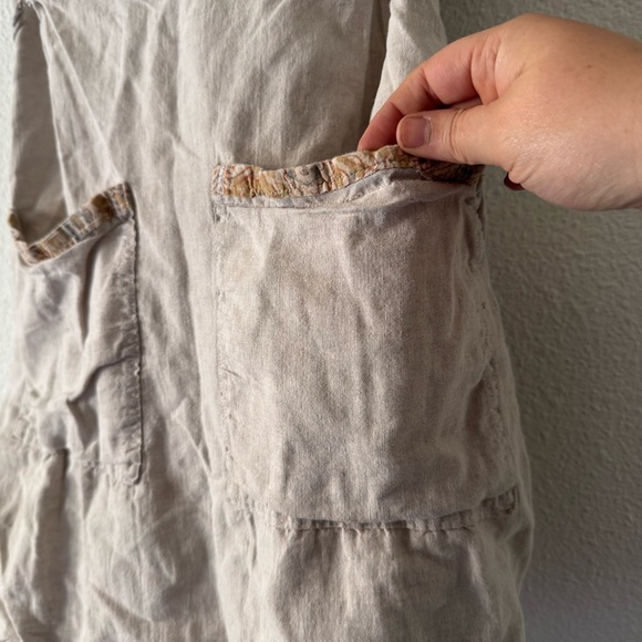 Camp Hollyhock Rustic Whimsical Vintage Linens Mini Dress Tunic Top RARE Small - Picture 2 of 9